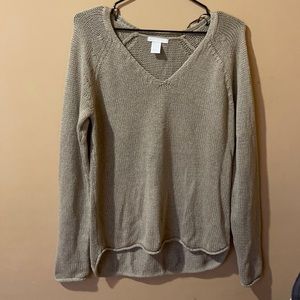 Basic Long Sleeve V-neck Knitted Top